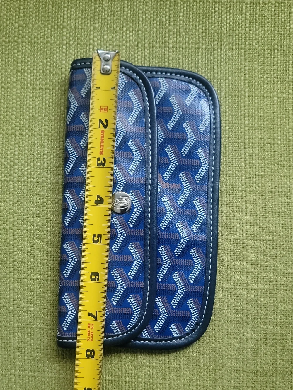 Goyard Blue Chevron Continental Wallet